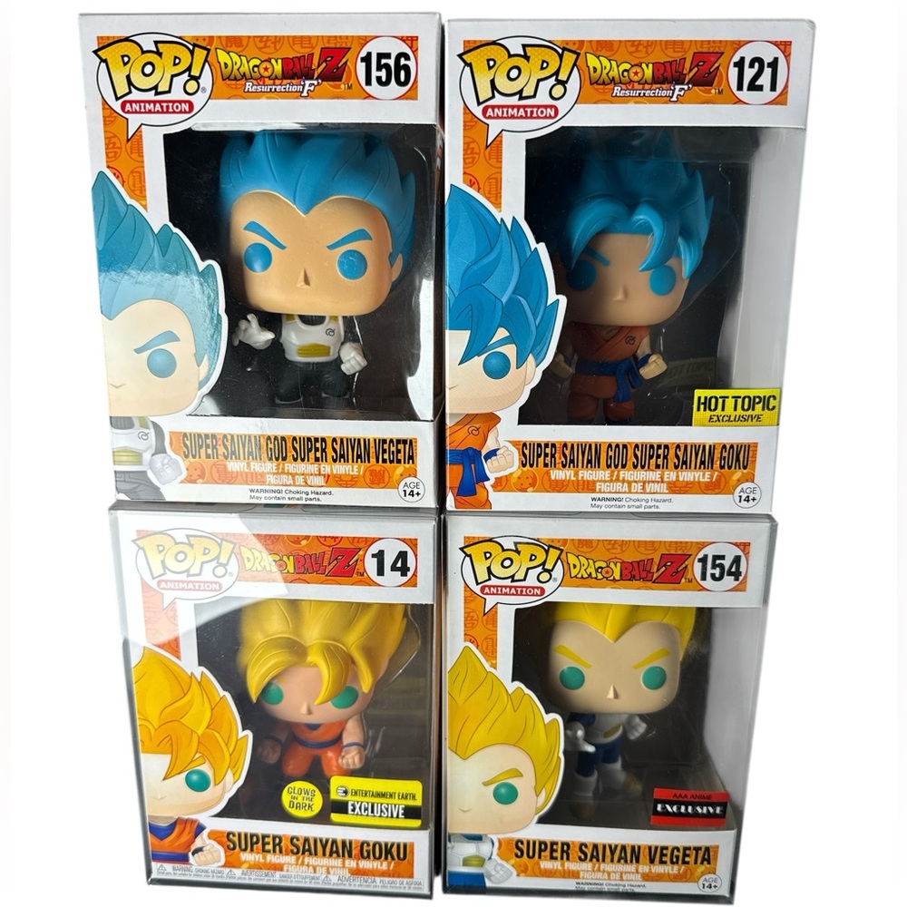 Funko POP Dragon Ball Z Lot of 4 Super Saiyan
